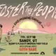 Concert poster for Foster the People’s Good Mourning Sunshine Tour: Sep 18, Sandy, UT at America First Field; special guest Goth Babe.