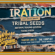 Festival poster for Reggae Rise Up featuring Tribal Seeds and guests, tropical beach collage with torn-paper design