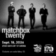 Black-and-white poster of the band Matchbox Twenty, four men standing together, with the date Sept. 18, 2026 at Utah Days of ’47 Arena and “Tickets on sale May 15.”