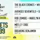 Promotional poster advertising a '4 Tickets for $99' lawn pack at Utah First Amphitheatre, listing bands The Black Crowes, Avenged Sevenfold, Rob Zombie, Mötley Crüe, and Breaking Benjamin with dates. (informative)