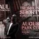 Concert poster for St. Paul & The Broken Bones and Trombone Shorty & Orleans Avenue, announcing August 14 in Park City, Utah (Deer Valley Snow Park Amphitheater).
