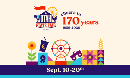 Utah State Fair 170 years celebration banner with colorful ferris wheel and festival graphics, dates Sept. 10–20.