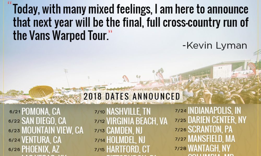 2018 warped tour dates