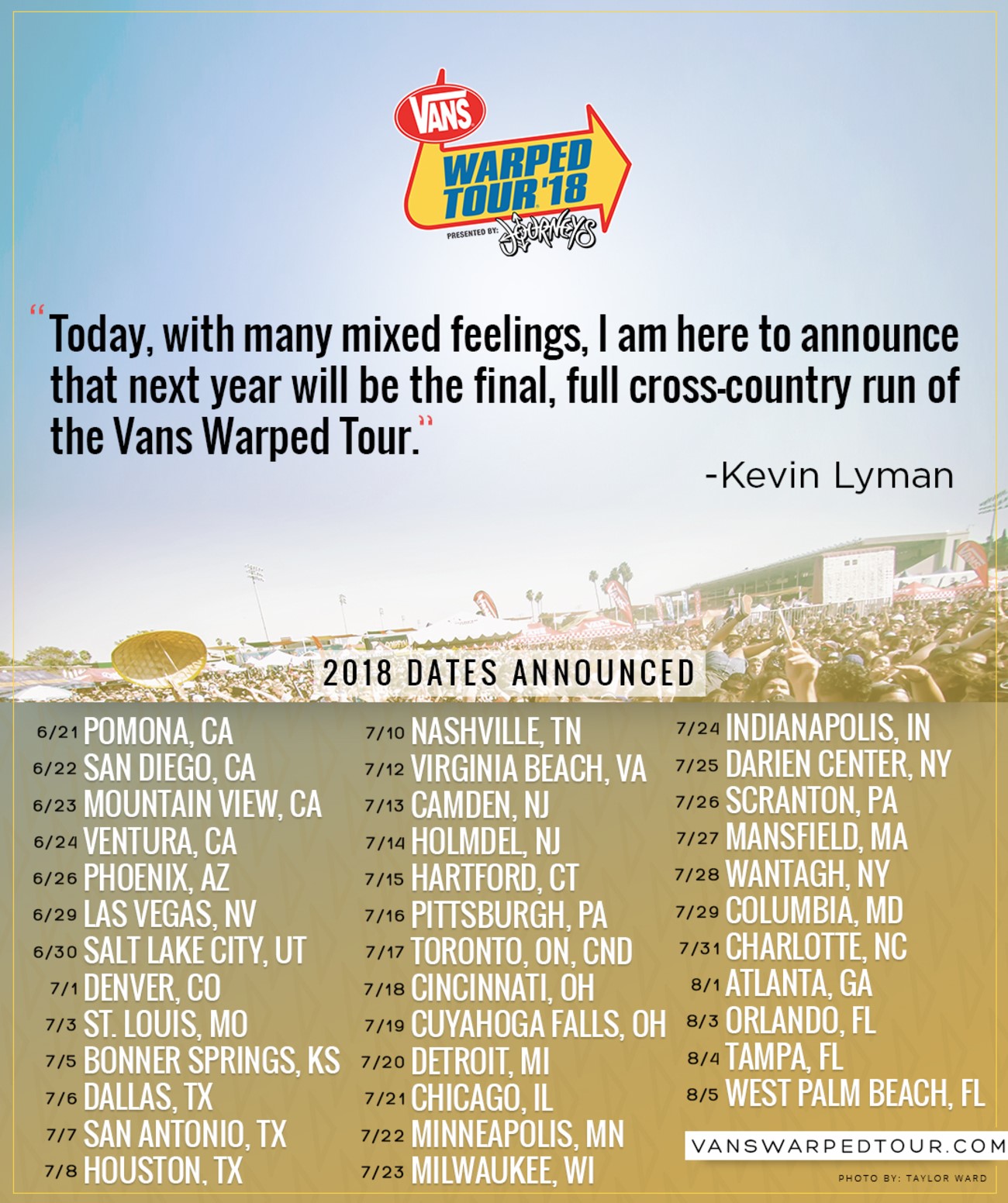 Vans Warped Tour Dates Italy, SAVE 43% - vinotecalacristaleria.es