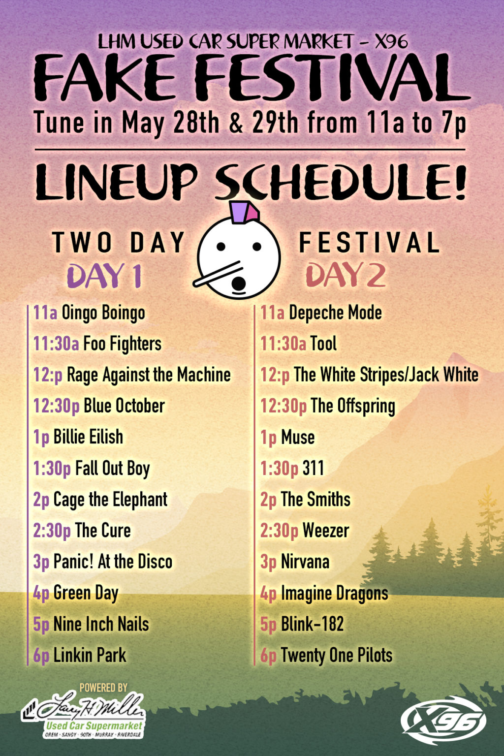 LHM Used Car Supermarket X96 Fake Festival 2020 LINEUP! X96