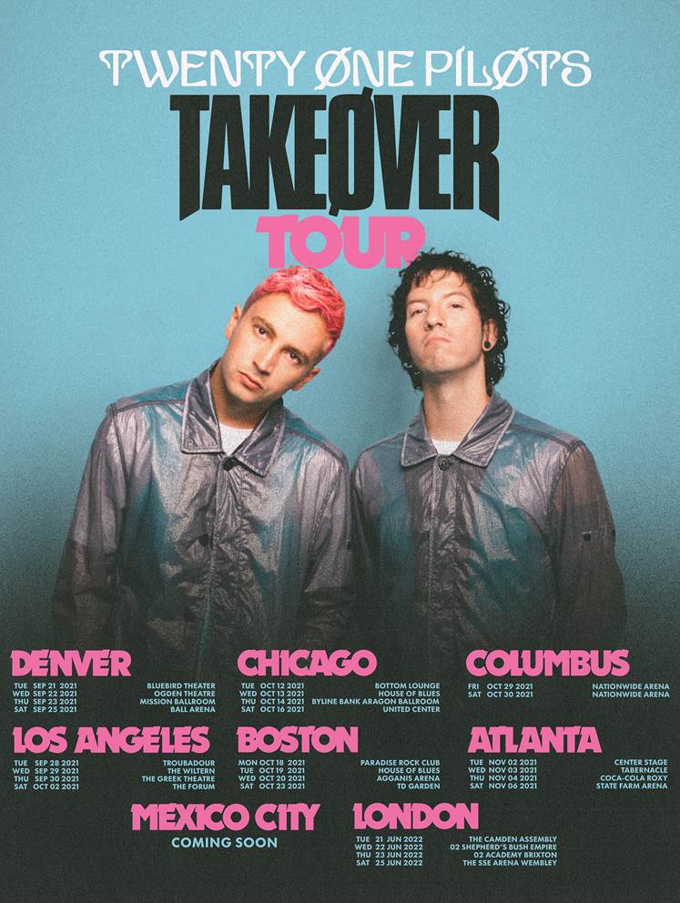 Twenty One Pilots Have Announced The Details Of “The Takeover Tour” X96