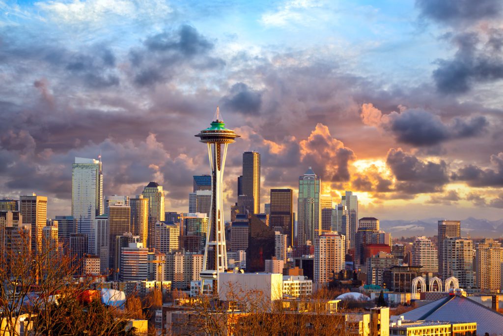 Black Friday | Seattle skyline at sunset, WA, USA