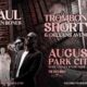 Concert poster for St. Paul & The Broken Bones and Trombone Shorty & Orleans Avenue, announcing August 14 in Park City, Utah (Deer Valley Snow Park Amphitheater).